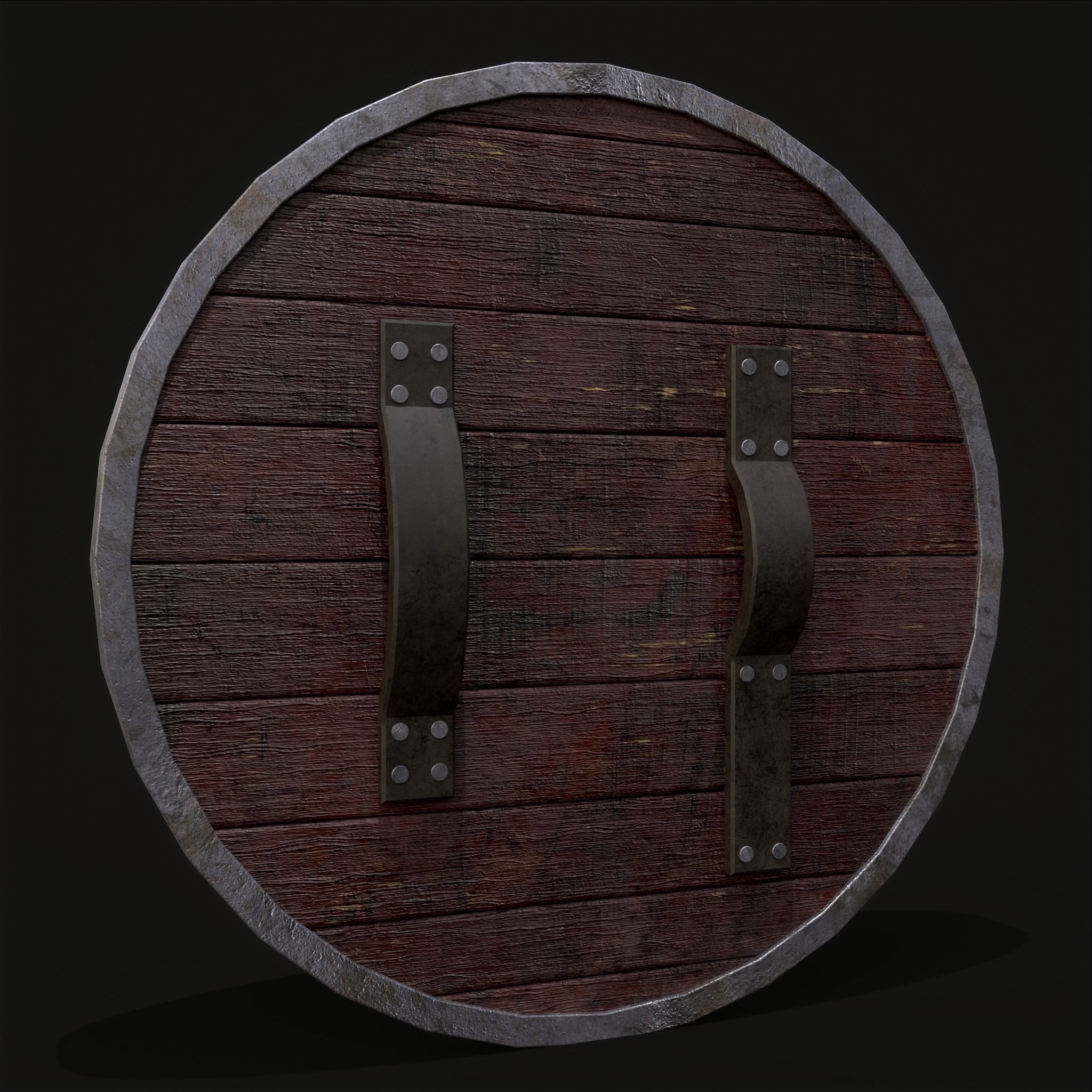 Nordic Night-Mare Shield  Low-poly 3D model_13