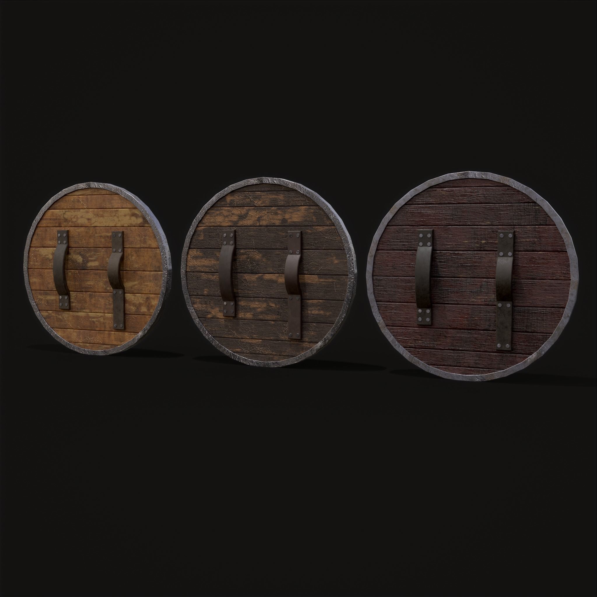 Nordic Night-Mare Shield  Low-poly 3D model_7