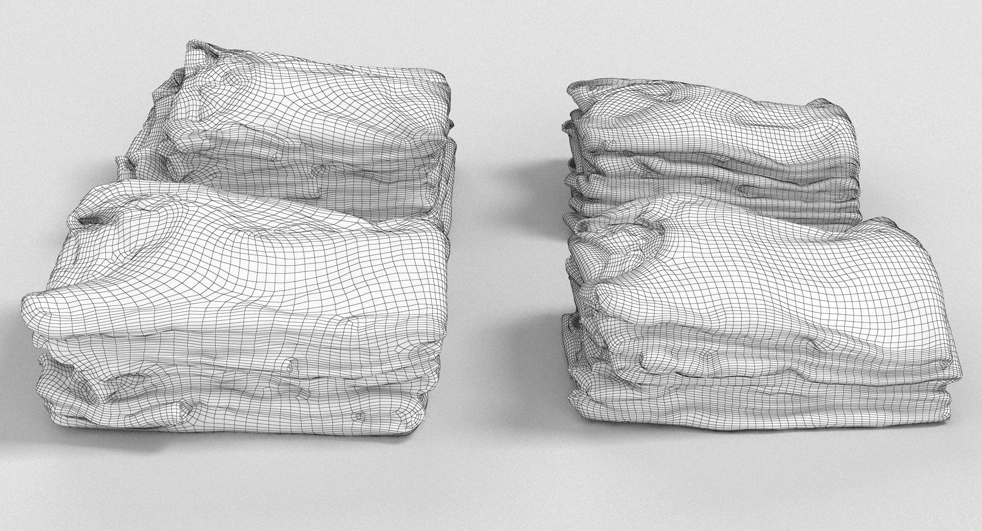 T-Shirt Collection stack of t-shirts 3D model_7