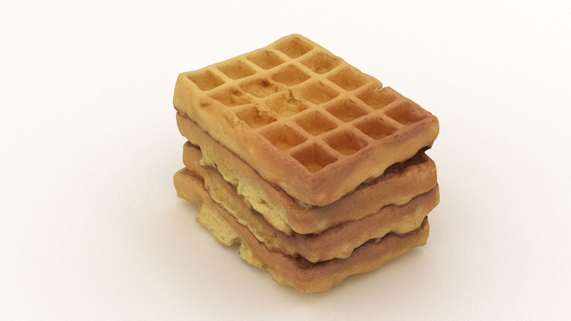 Toasted Waffles 3D model_4