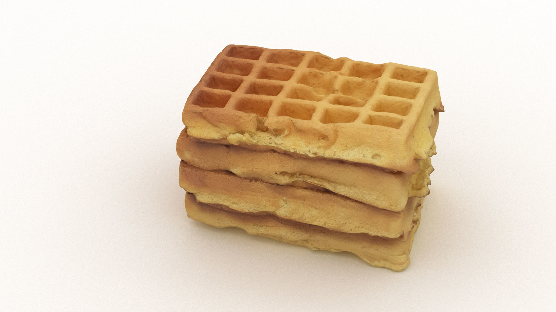 Toasted Waffles 3D model_2