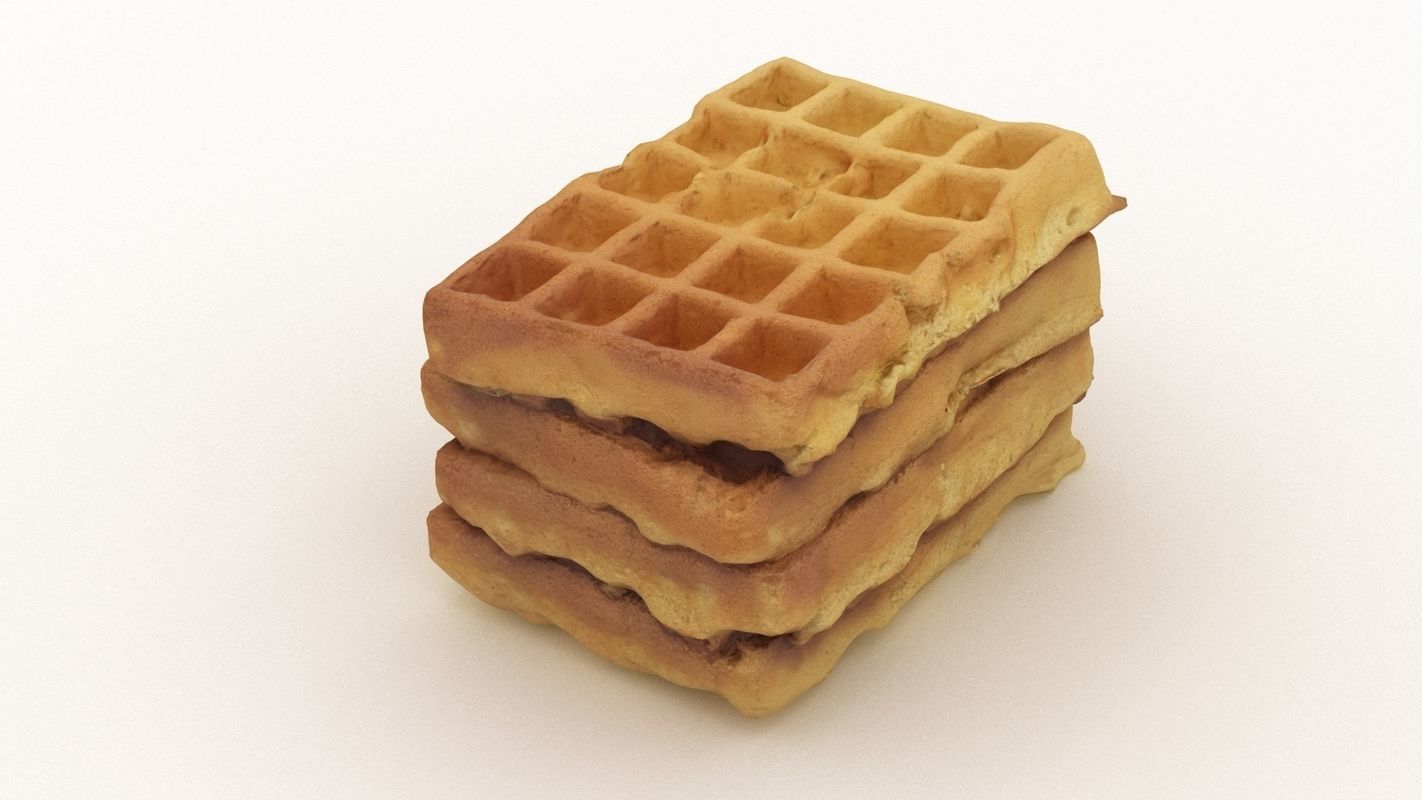 Toasted Waffles 3D model_3