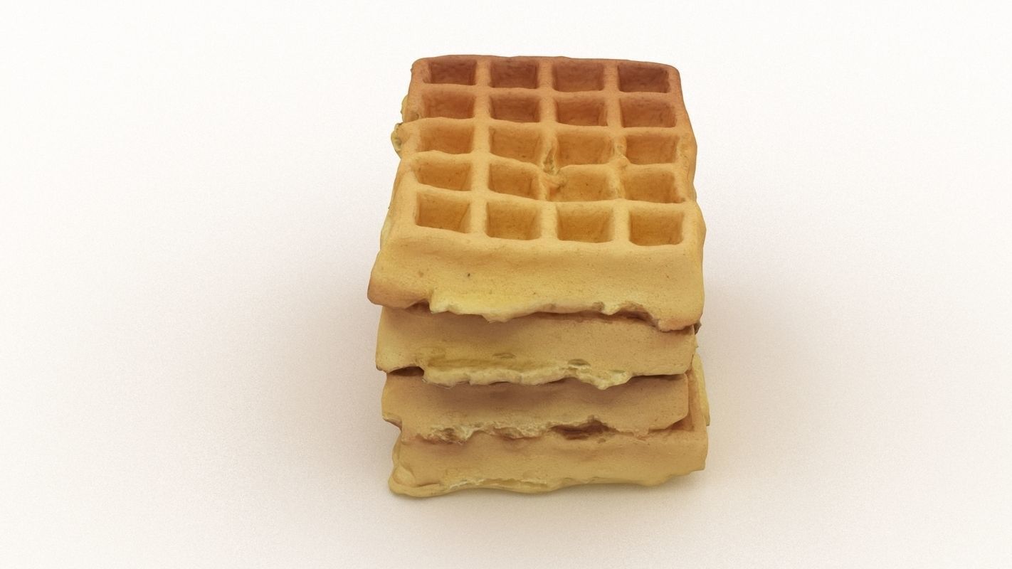 Toasted Waffles 3D model_1