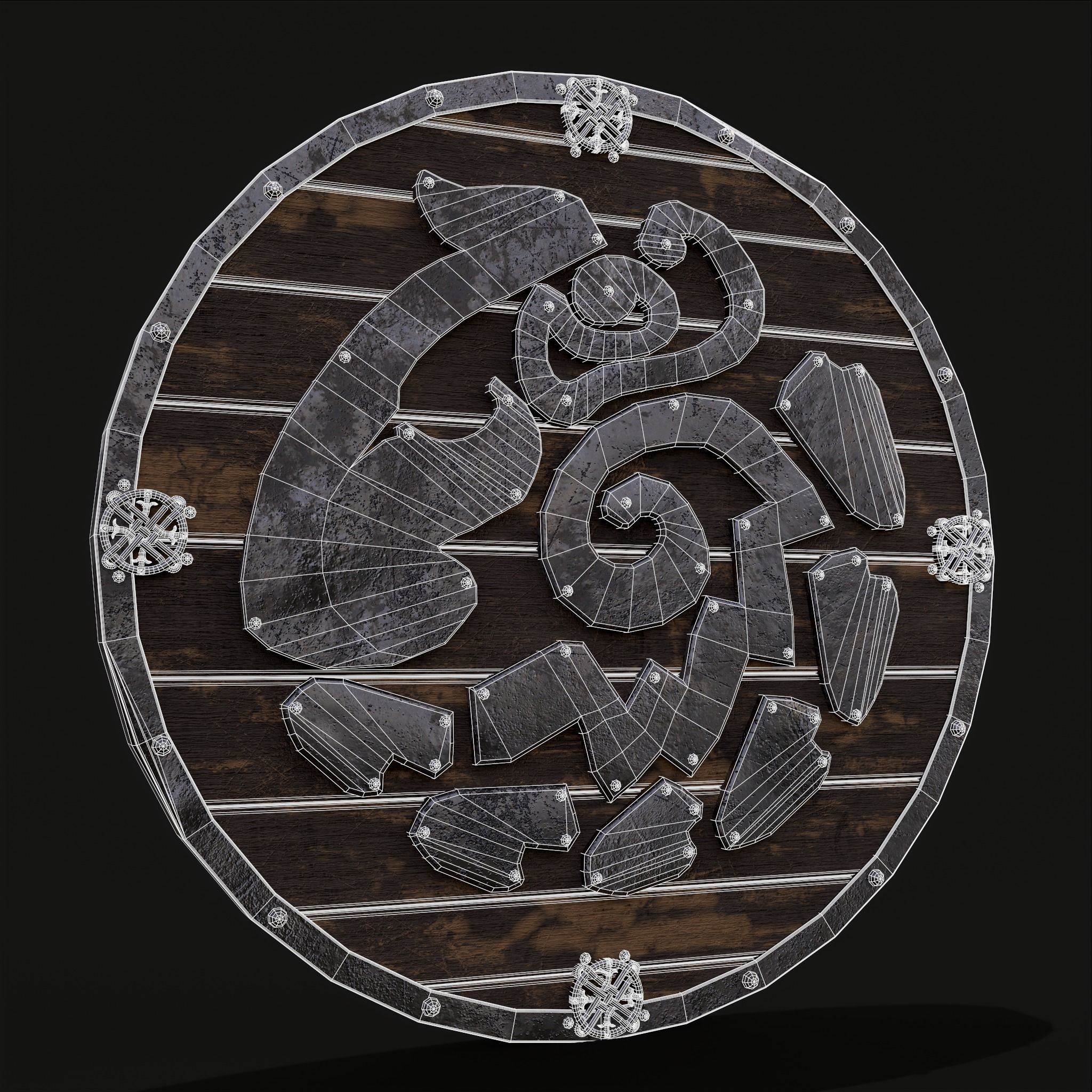 Nordic Horse Shields Pack 3D Model Collection_41