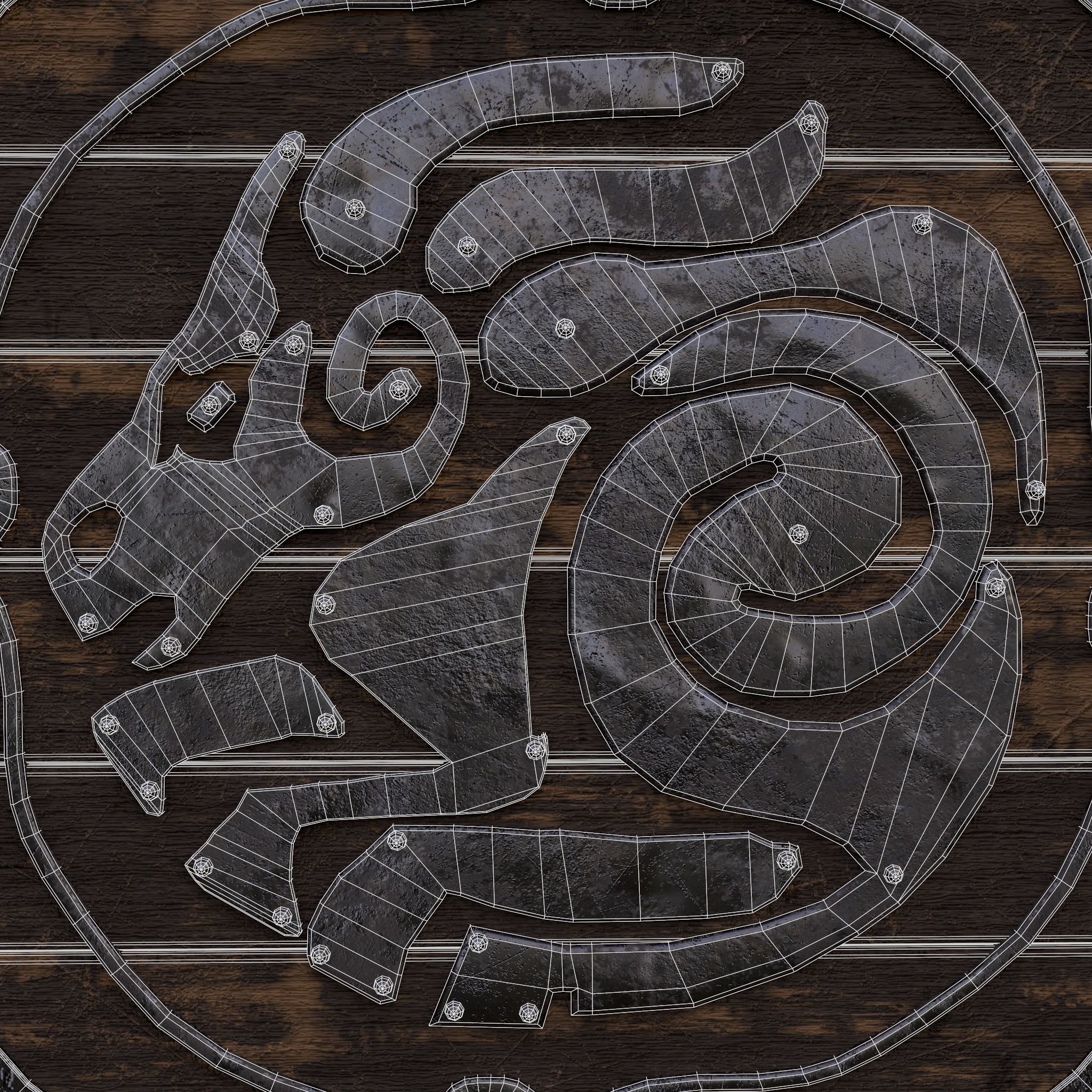 Nordic Horse Shields Pack 3D Model Collection_22