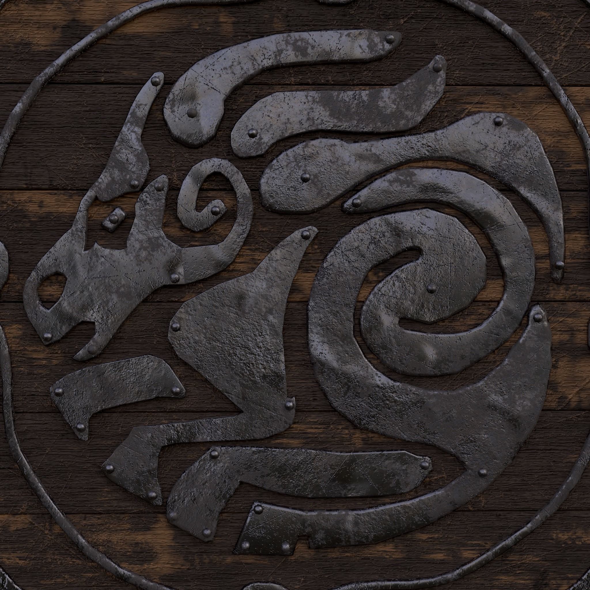 Nordic Horse Shields Pack 3D Model Collection_21