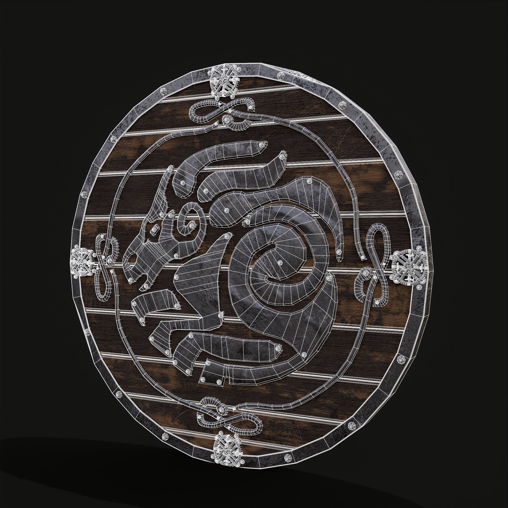 Nordic Horse Shields Pack 3D Model Collection_14