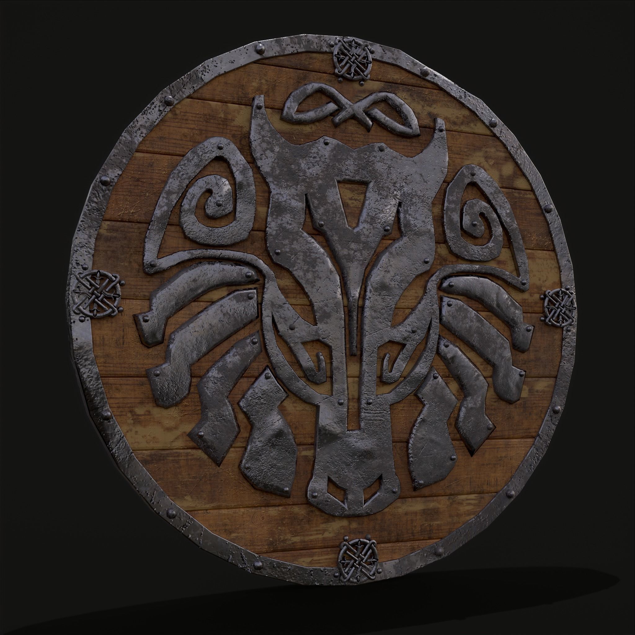Nordic Horse Shields Pack 3D Model Collection_25