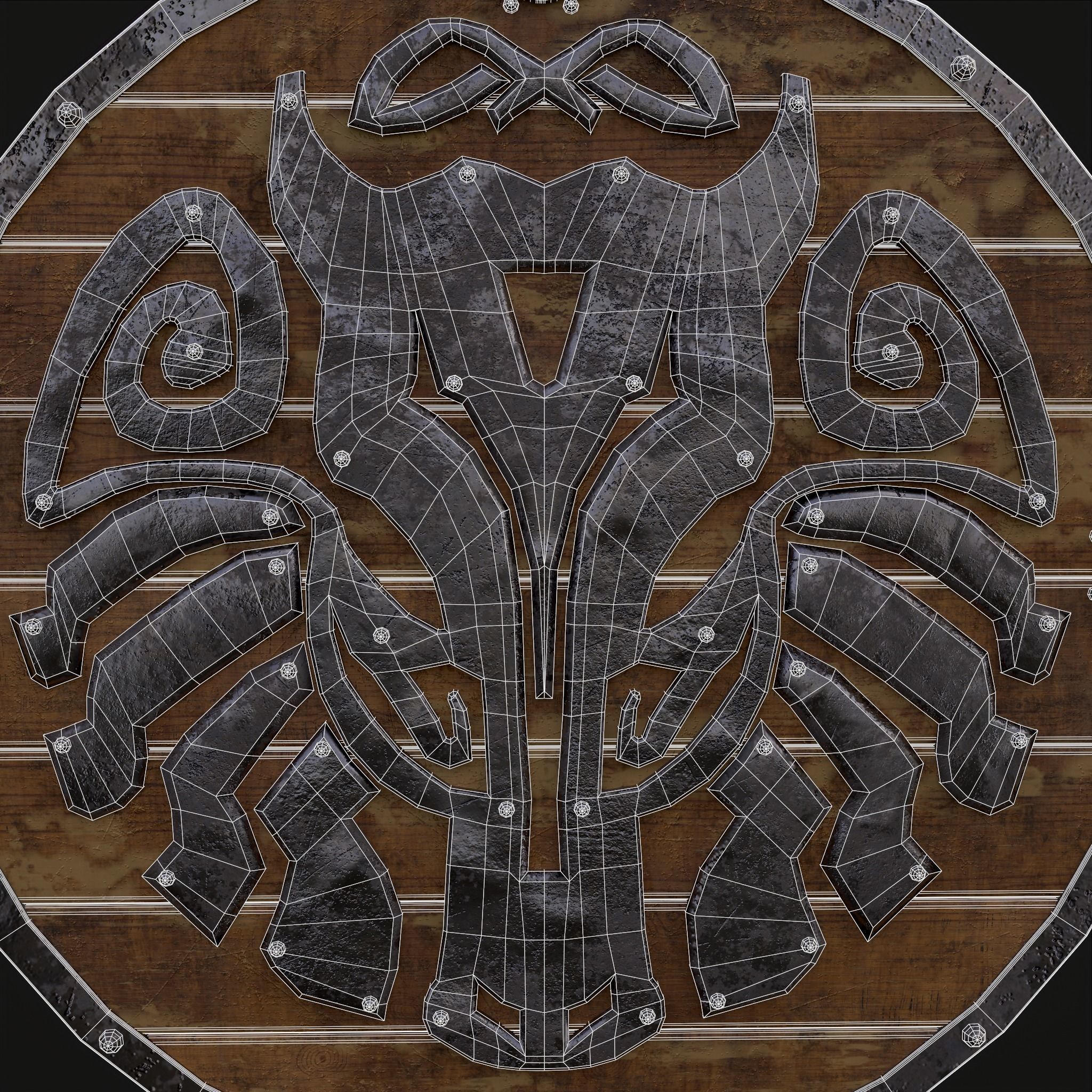 Nordic Horse Shields Pack 3D Model Collection_35