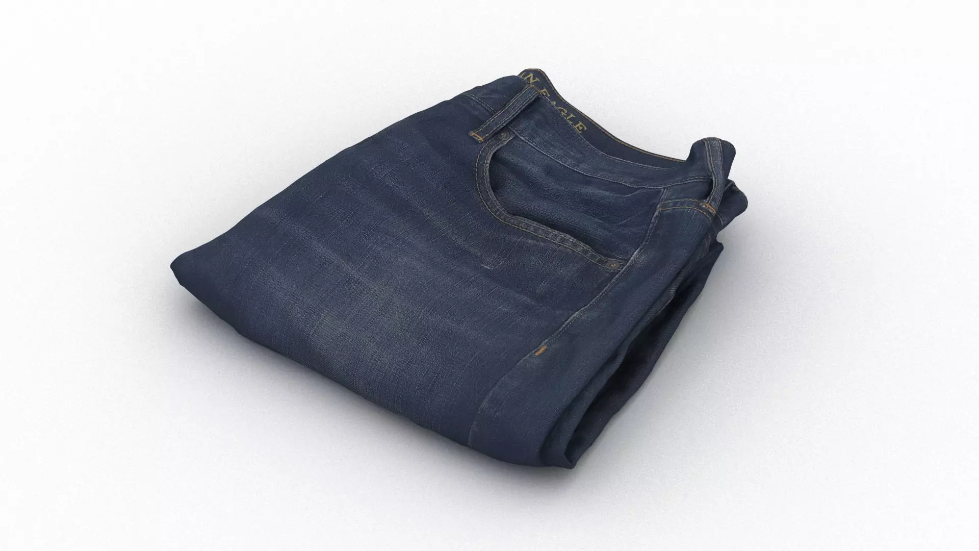 Folded Jeans 3D model_0