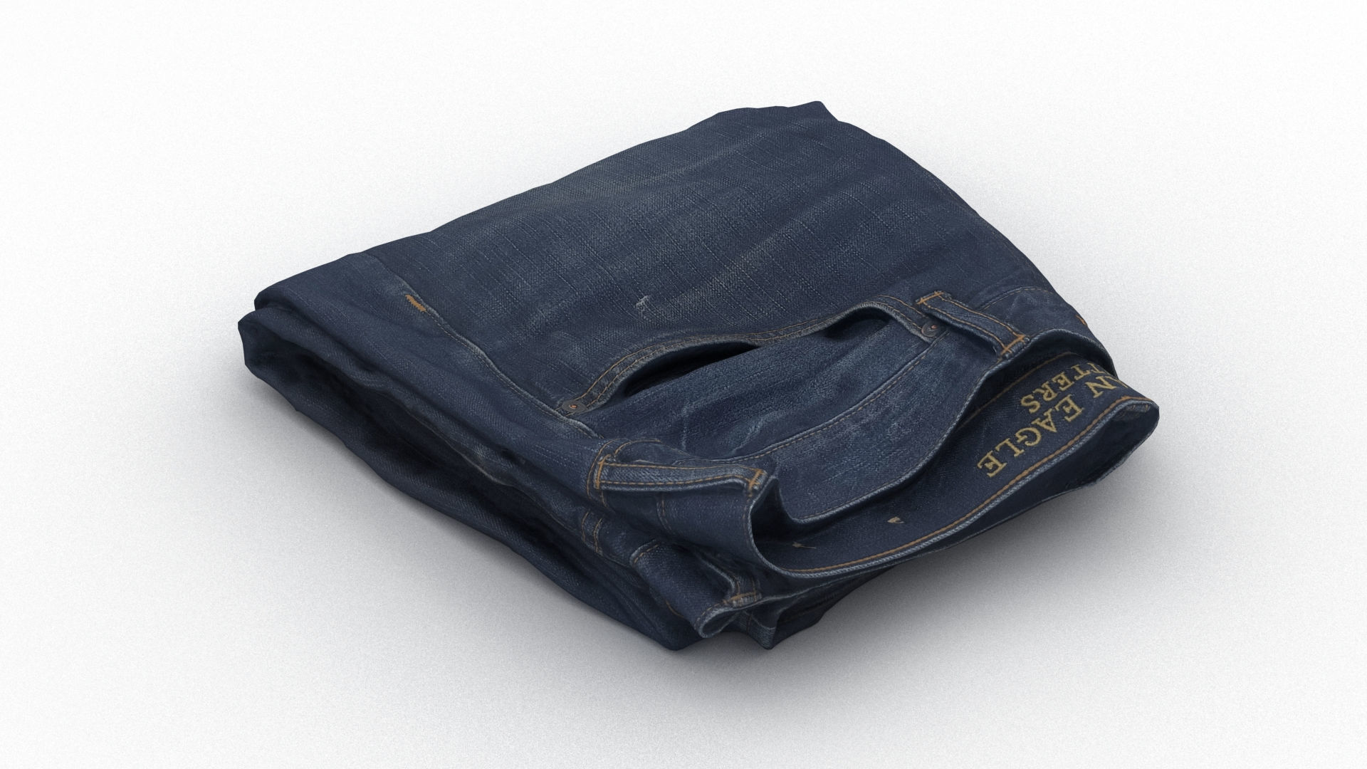 Folded Jeans 3D model_4