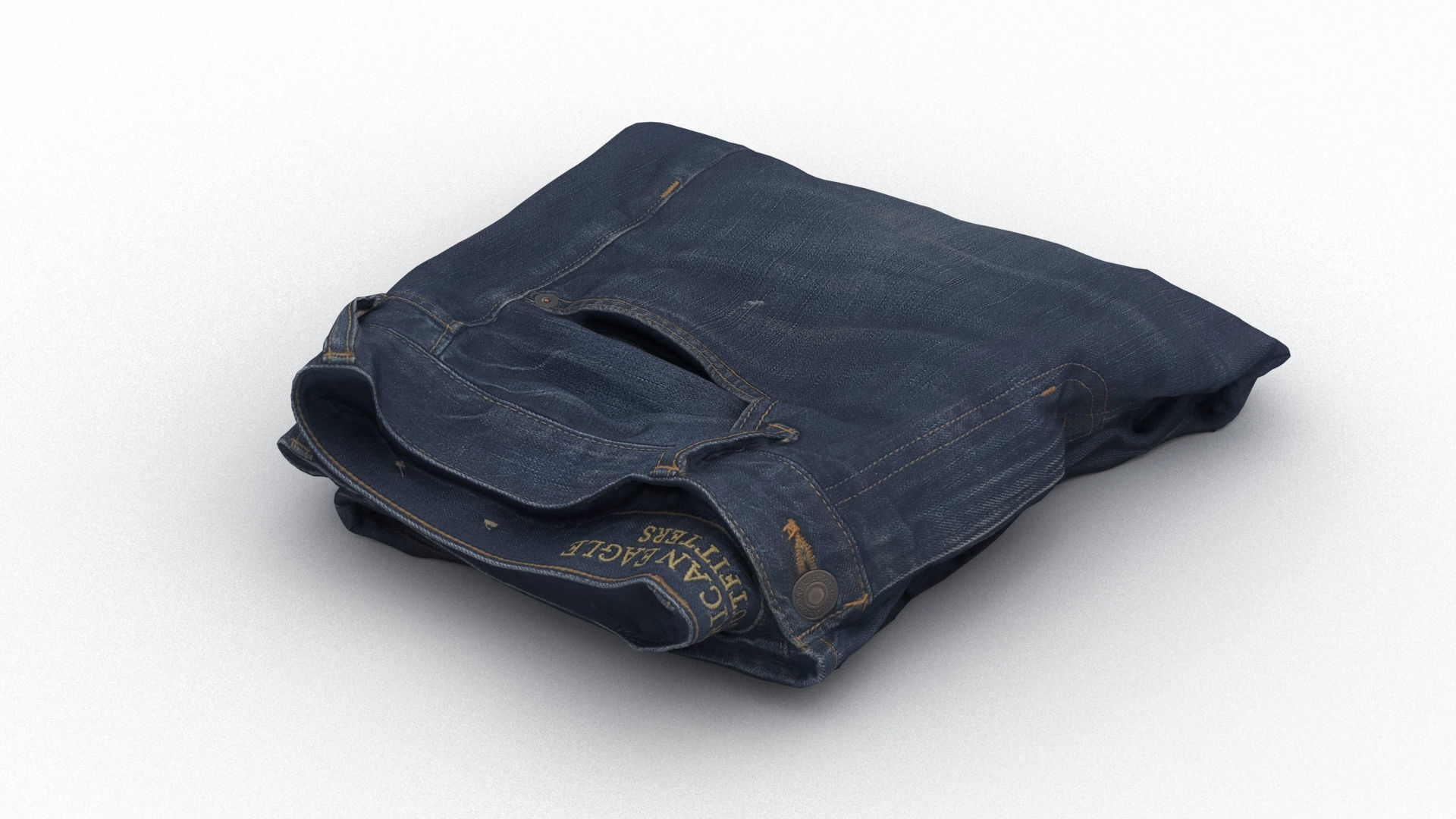 Folded Jeans 3D model_3