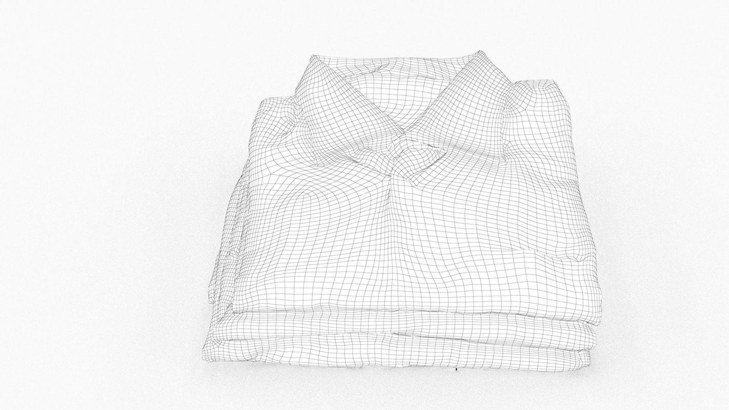 Folded Shirt Pile 001 3D model_10
