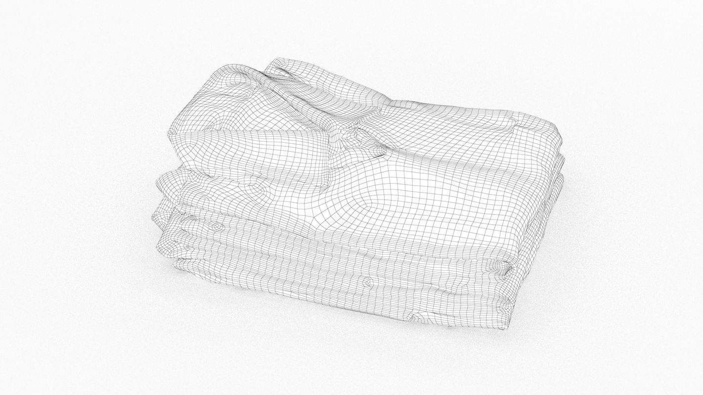 Folded Shirt Pile 001 3D model_11