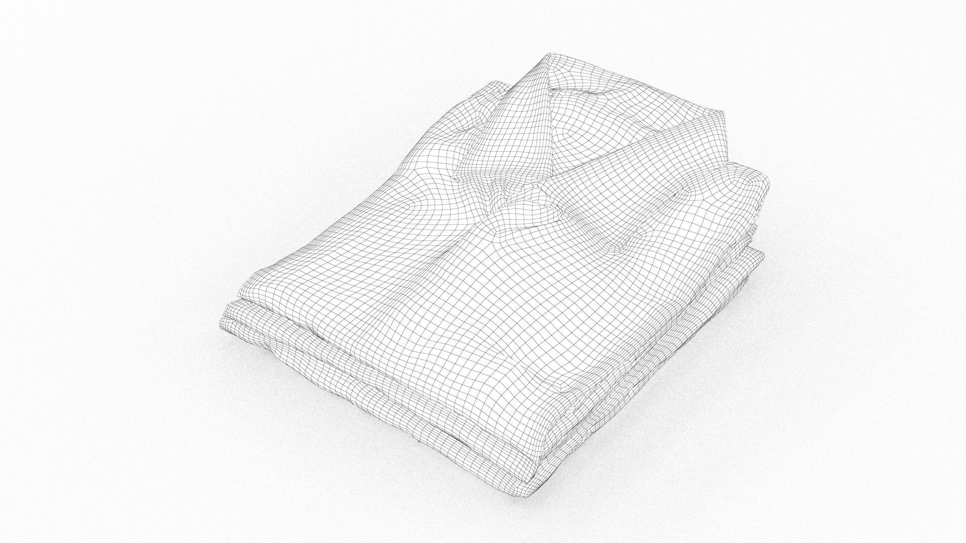Folded Shirt Pile 001 3D model_9