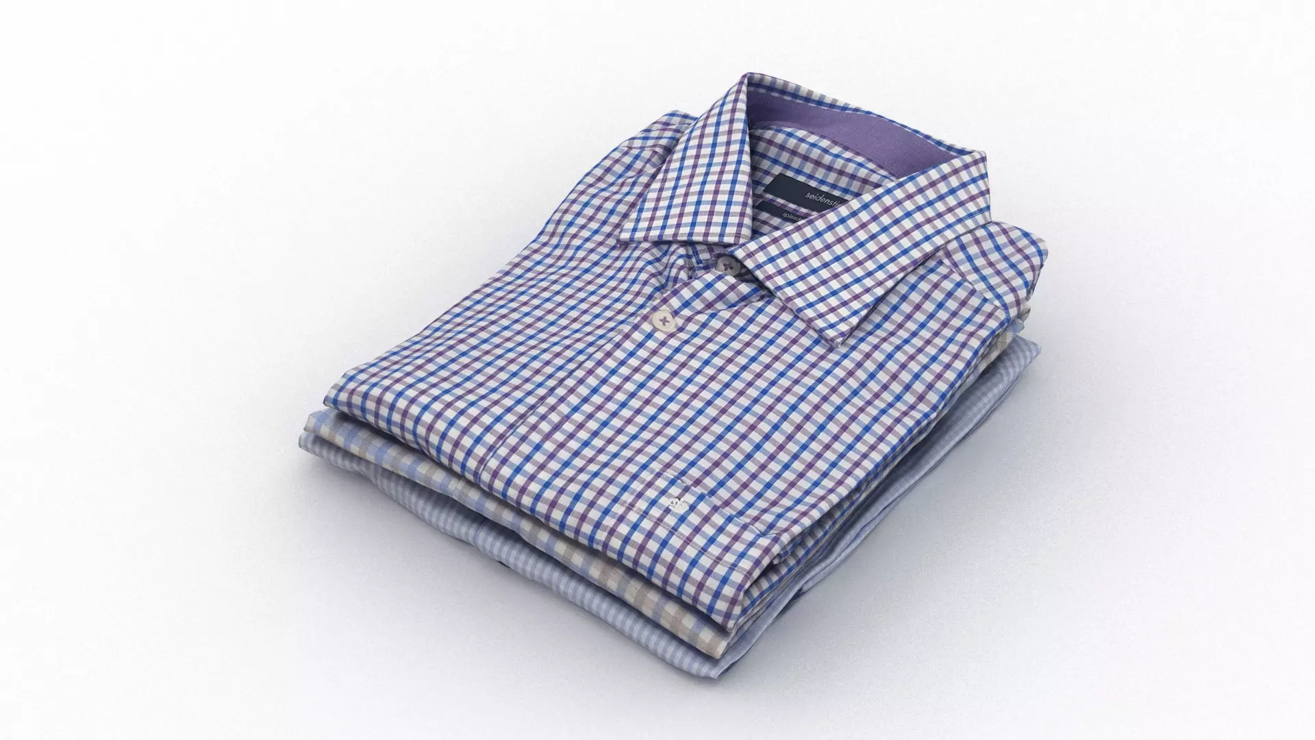 Folded Shirt Pile 001 3D model_0