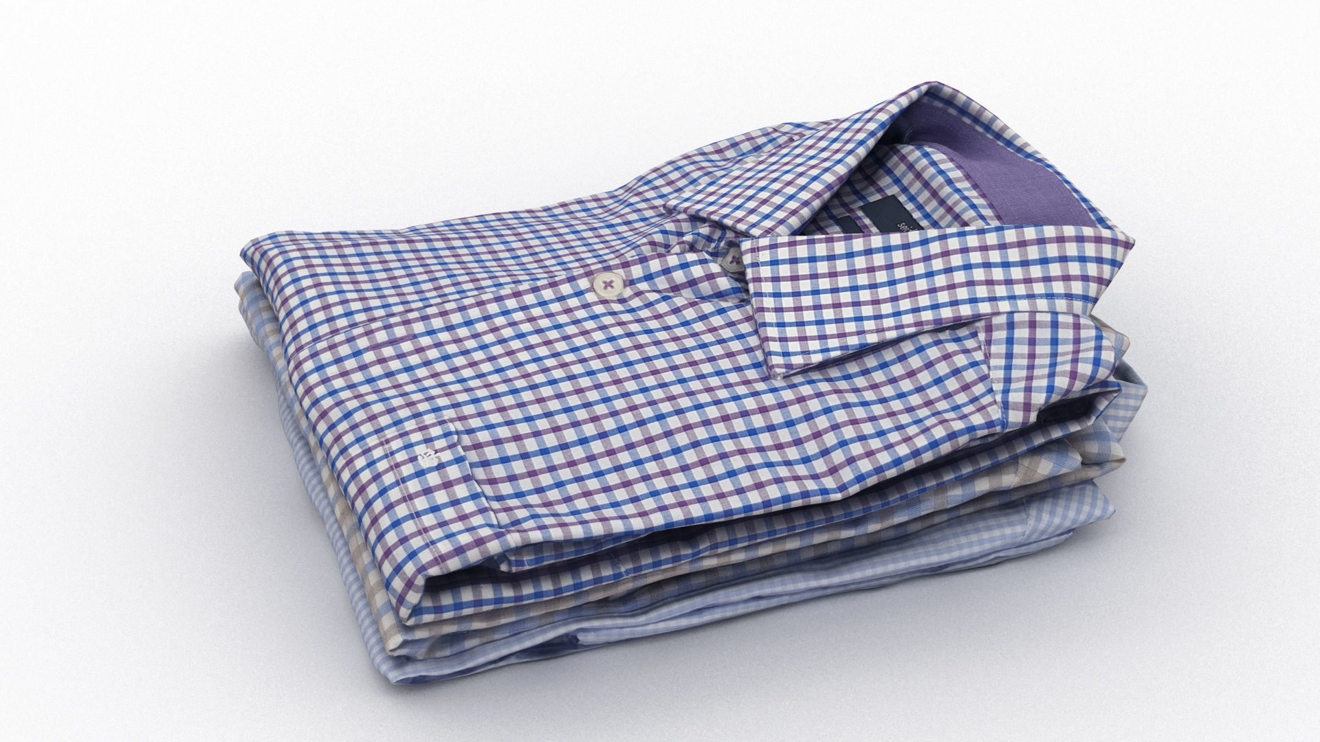 Folded Shirt Pile 001 3D model_5