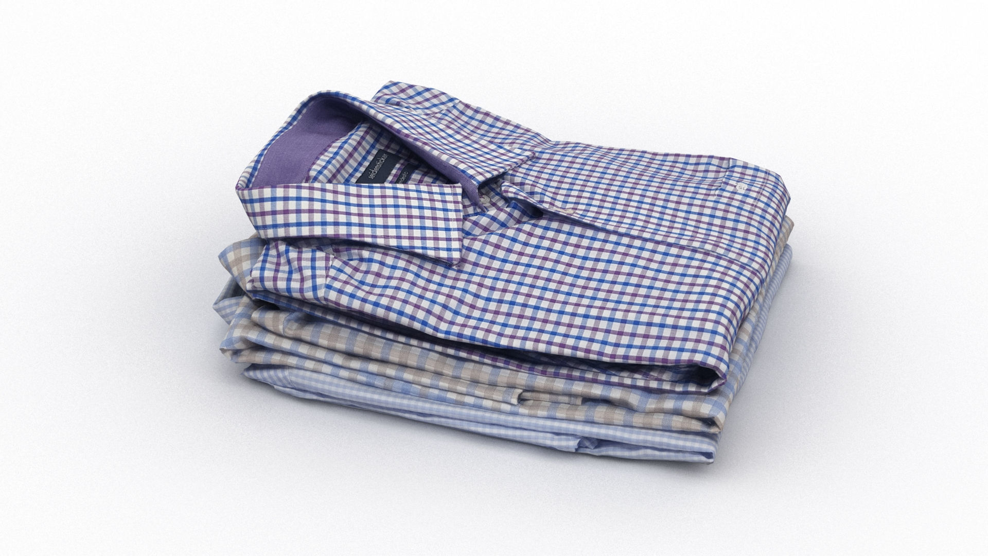 Folded Shirt Pile 001 3D model_2