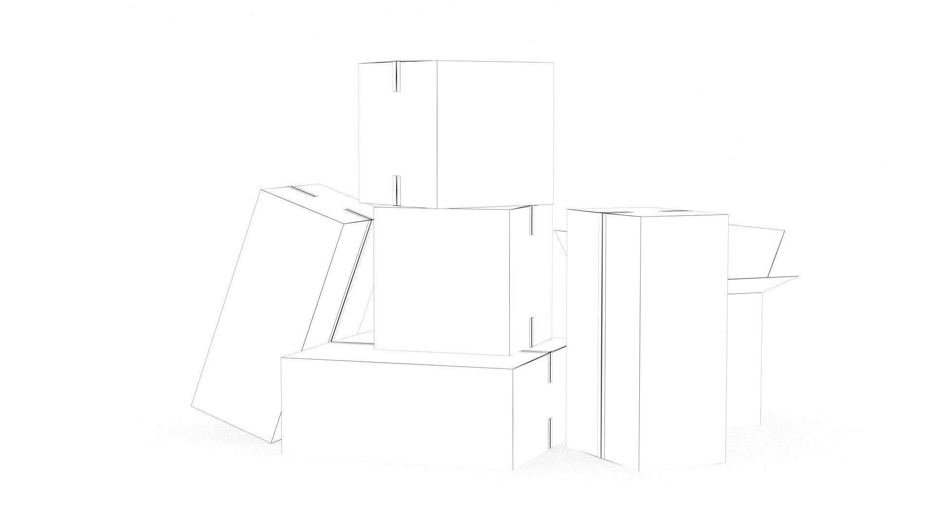 Cardboard Boxes 002 Low-poly 3D model_16