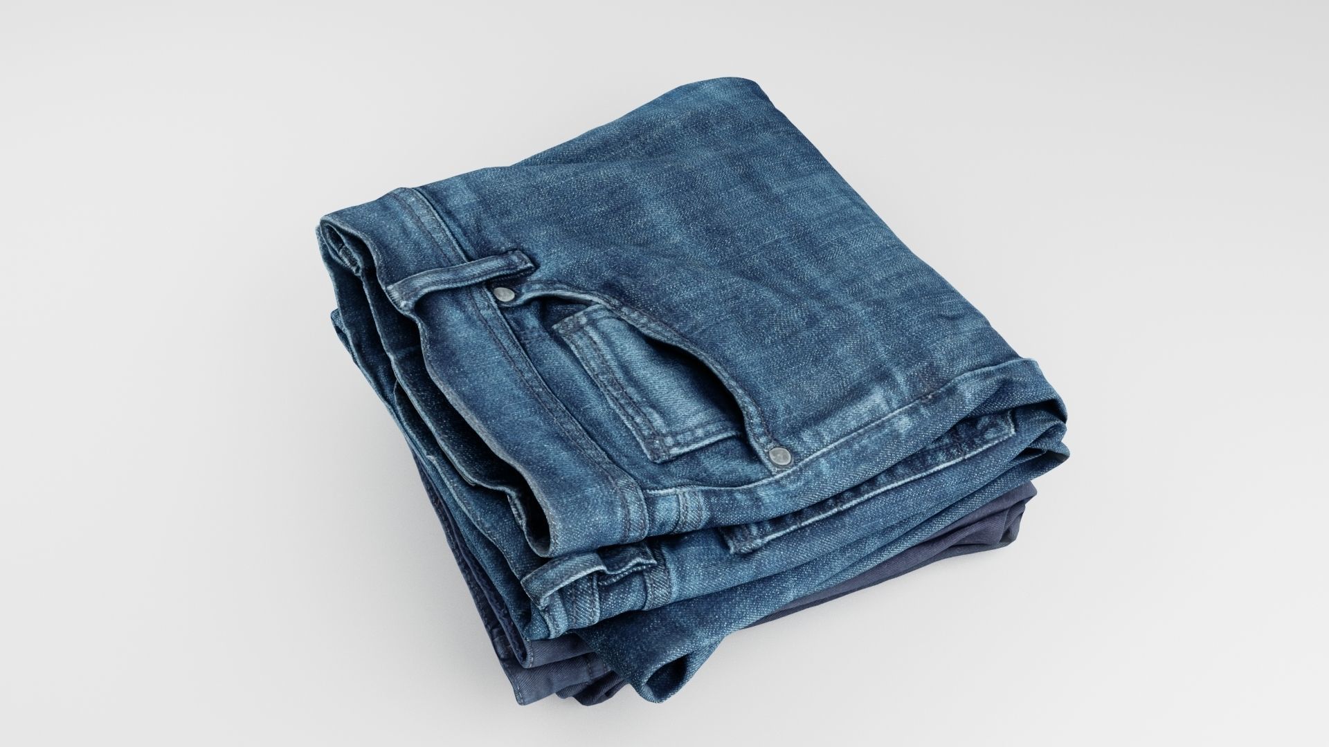 Jeans and pants 13 items collection heap stack pile of jeans  3D model_27