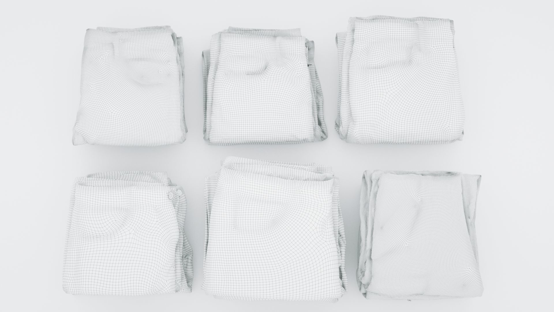 Jeans and pants 13 items collection heap stack pile of jeans  3D model_37