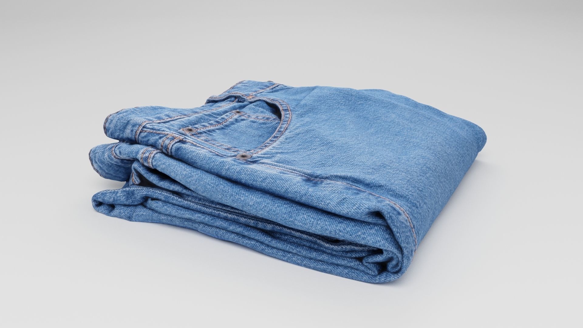 Jeans and pants 13 items collection heap stack pile of jeans  3D model_31