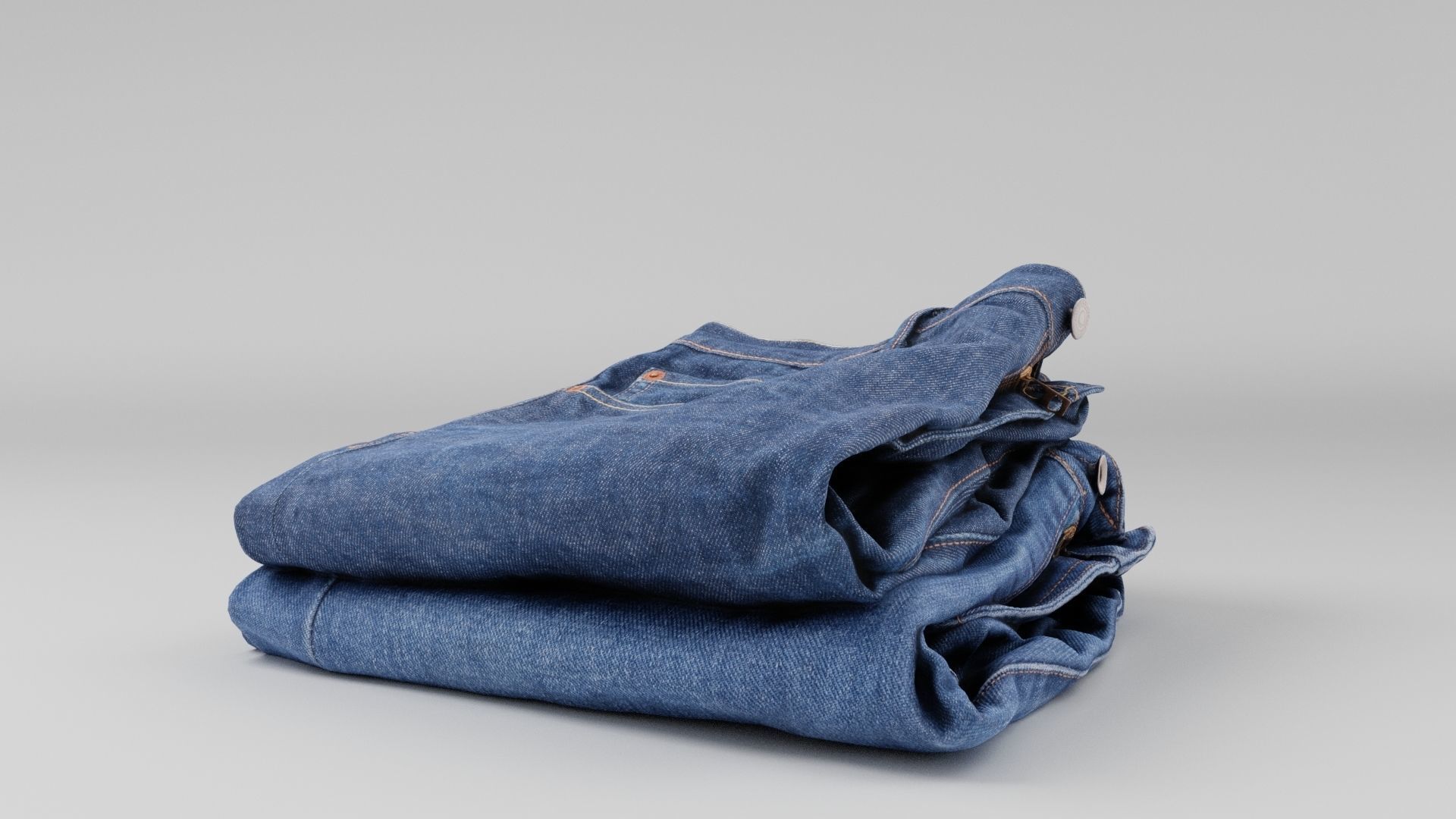 Jeans and pants 13 items collection heap stack pile of jeans  3D model_23