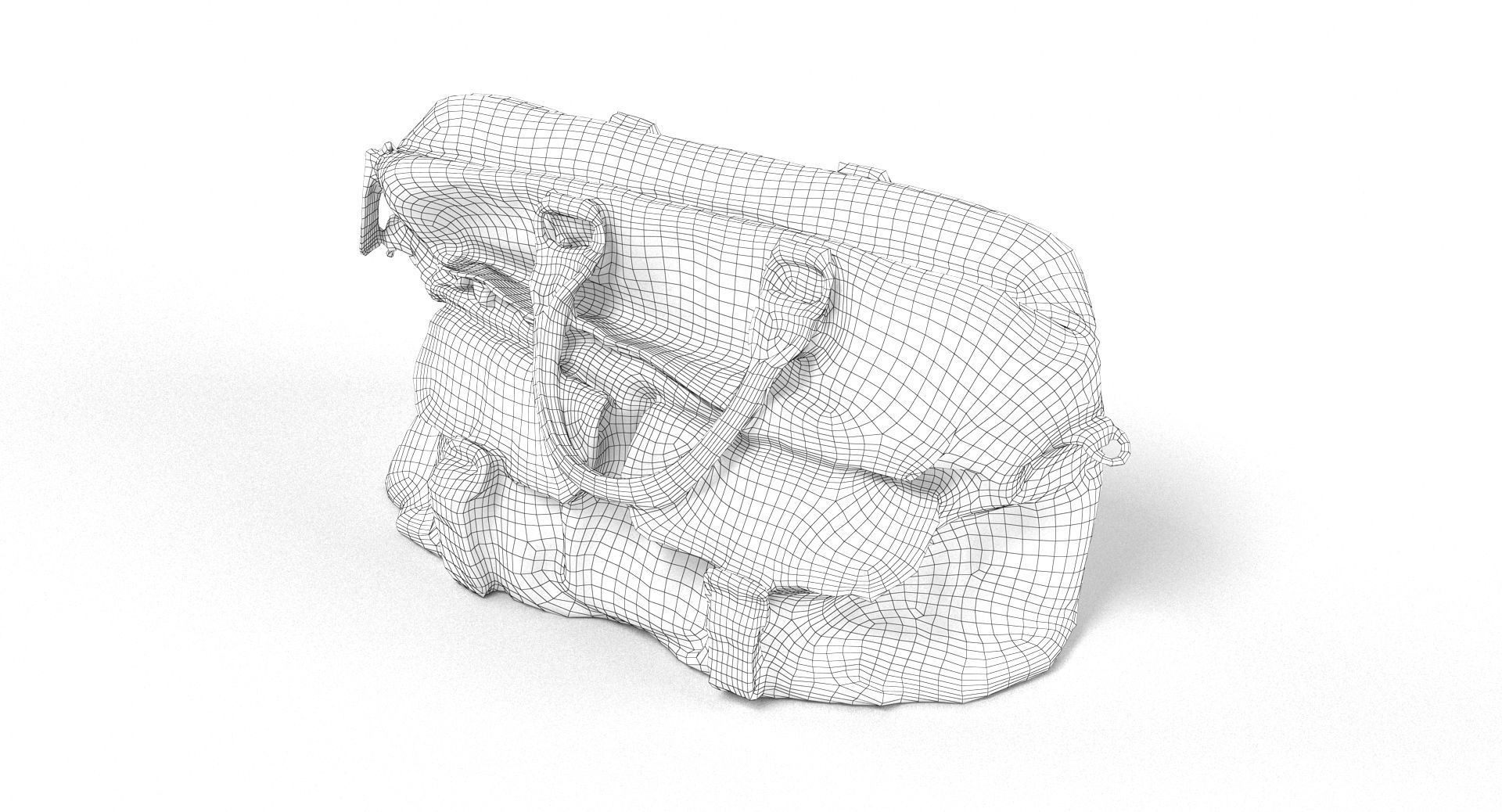 Leather Messenger Bag 3D model_6