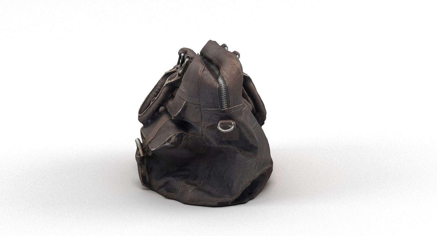 Leather Messenger Bag 3D model_3