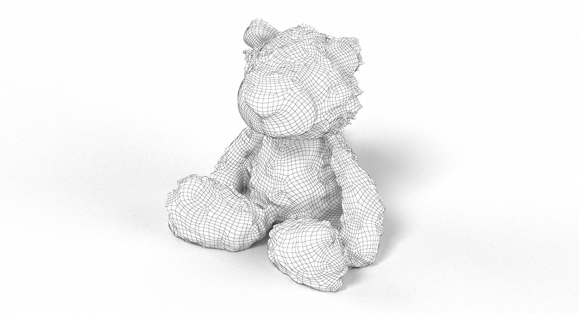 Lion Cuddly Soft Toy Low-poly 3D model_7