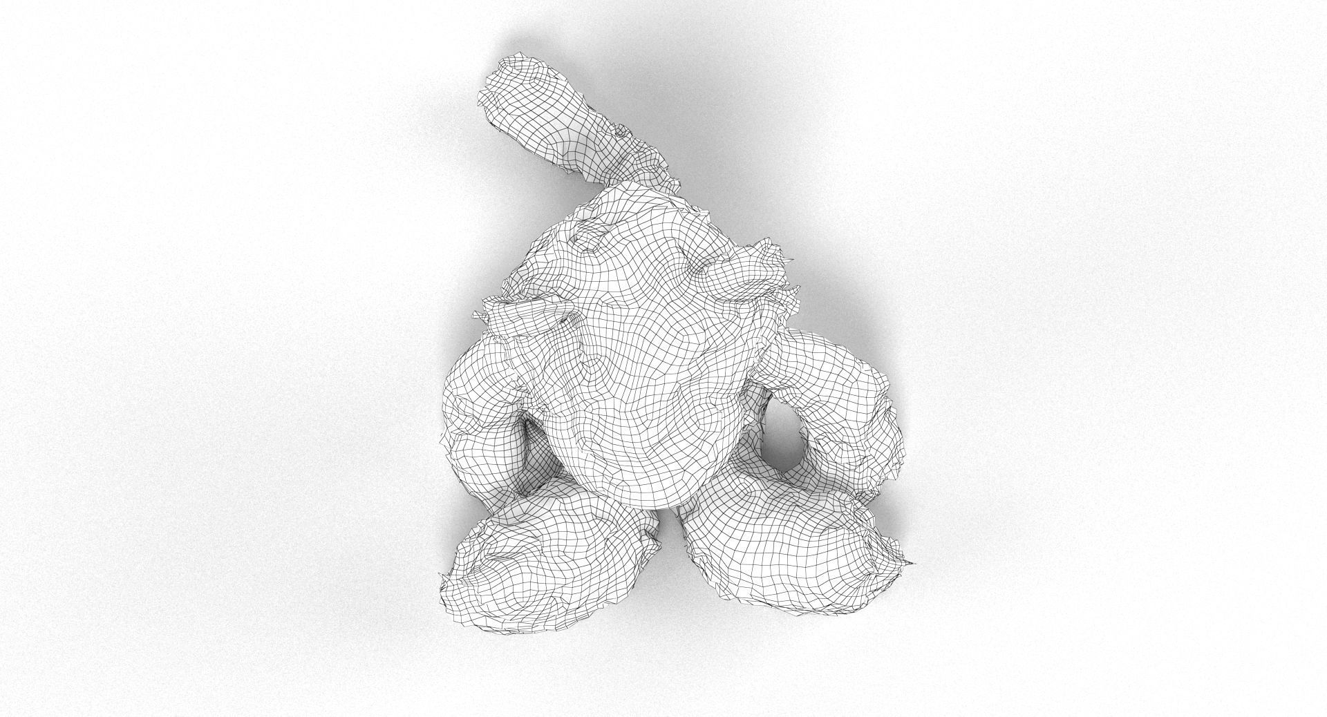 Lion Cuddly Soft Toy Low-poly 3D model_6