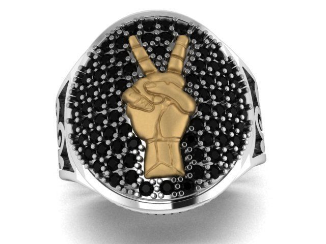 men ring 3D print model_8