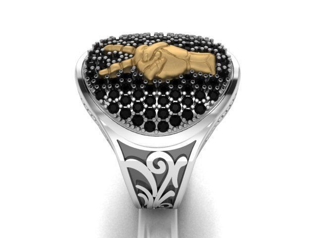 men ring 3D print model_15