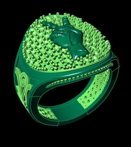 men ring 3D print model_7