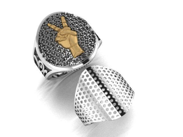 men ring 3D print model_6