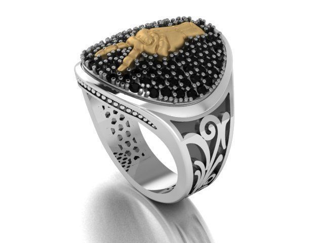 men ring 3D print model_17