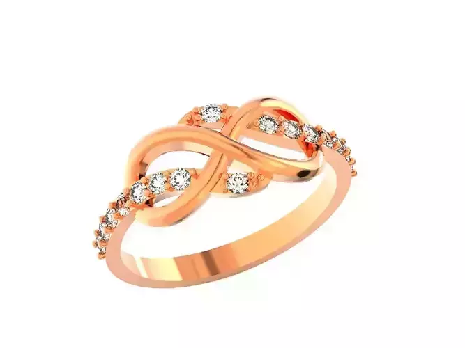 Infinity engagement ring  with diamonds