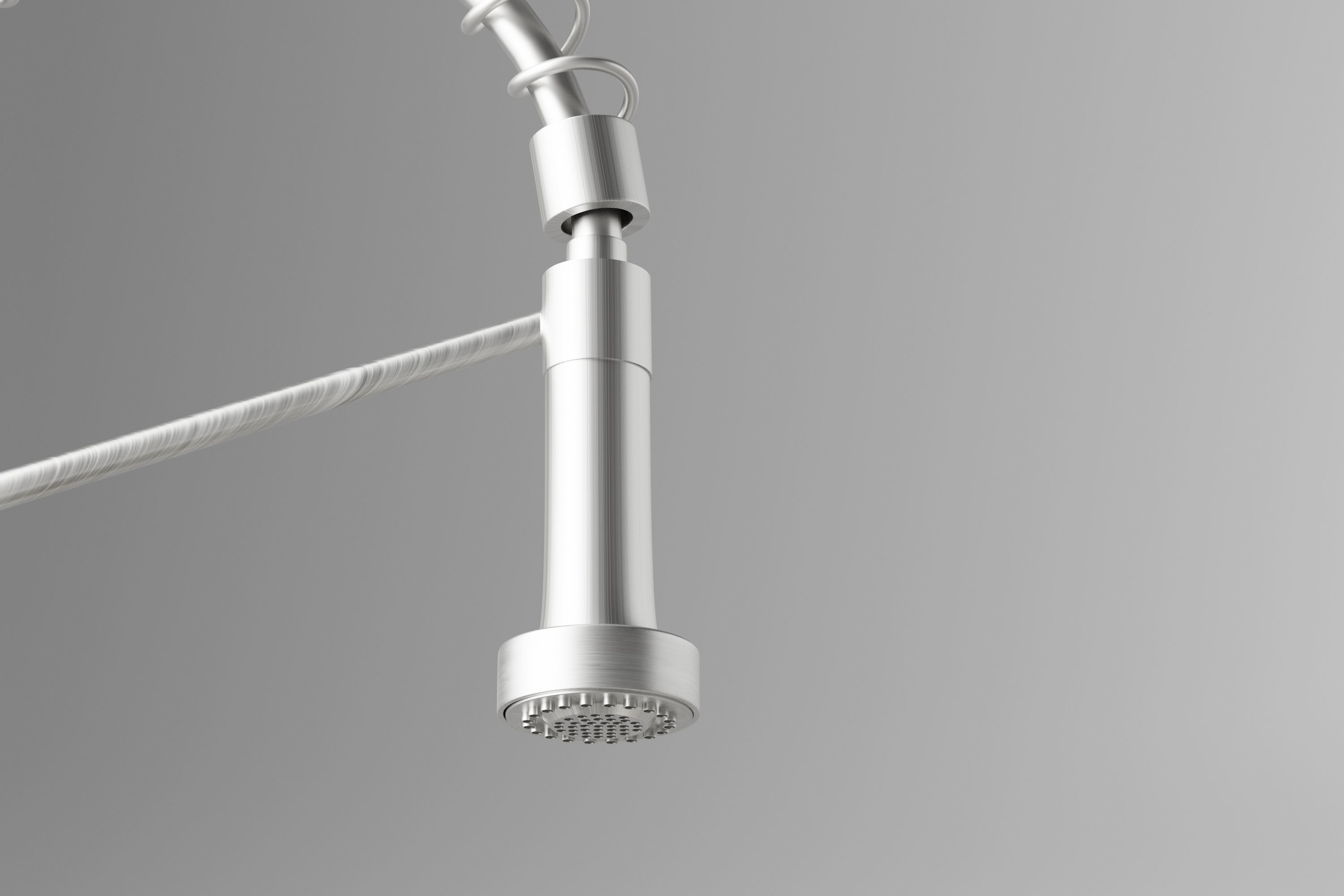 Silver Sink and Faucet Low-poly 3D model_5