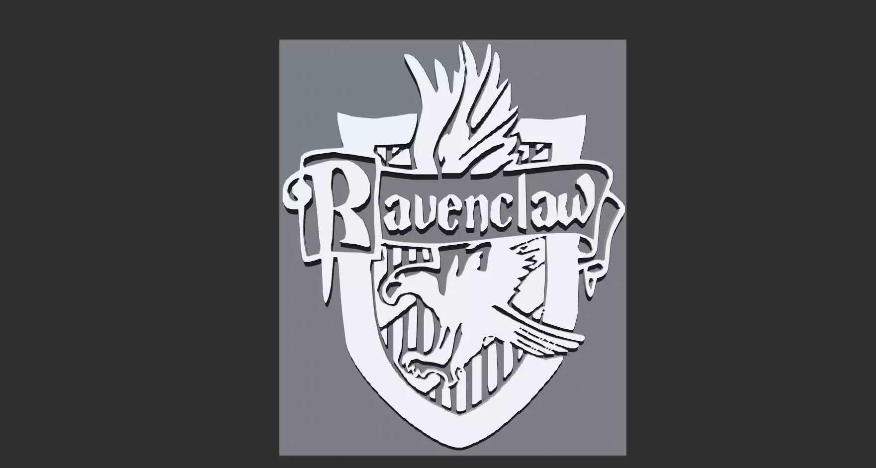 Logo Ravenclaw House Hogwarts 3D print model
