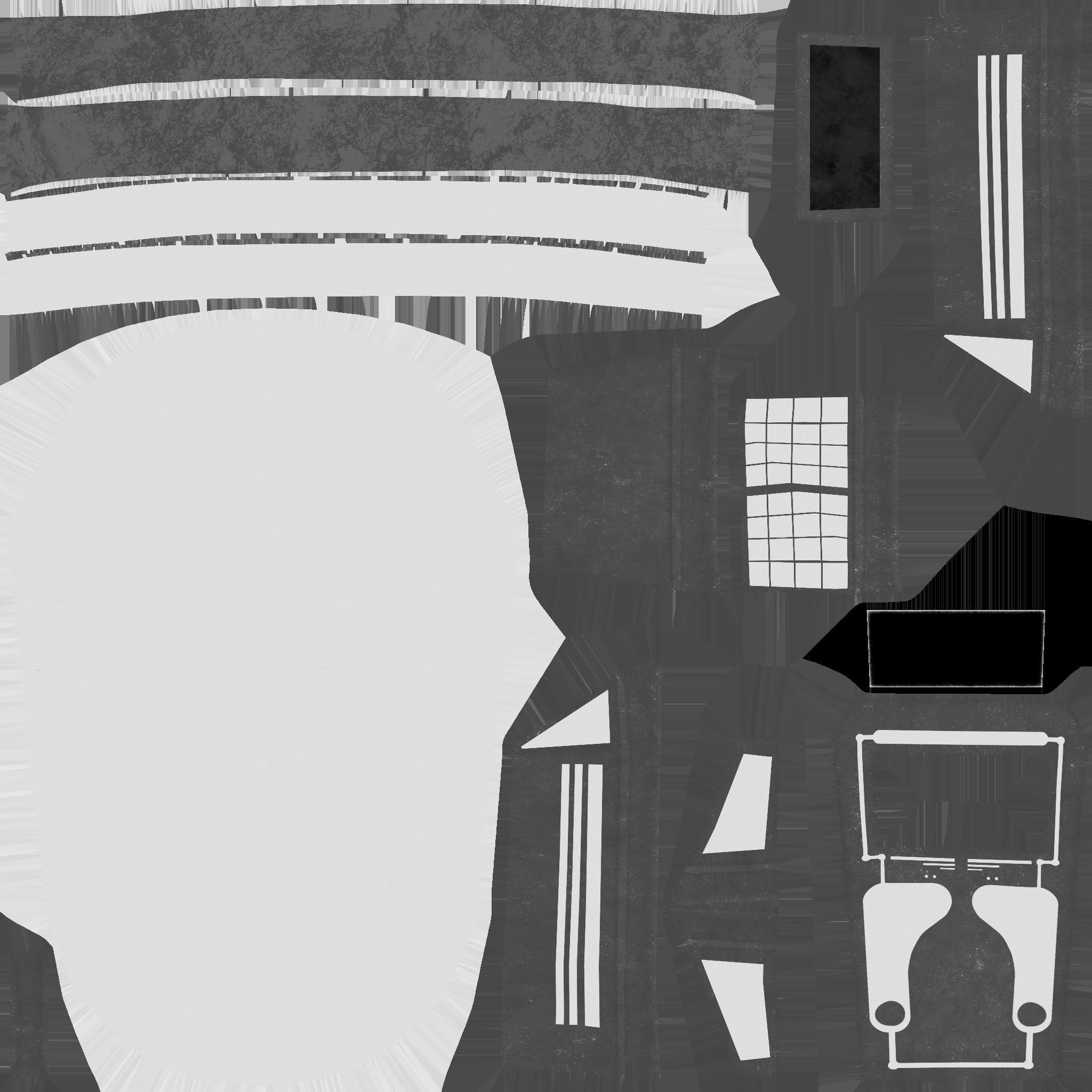 SciFi Backpack E01 Dark Metal - Fashion Character Design Low-poly 3D model_26