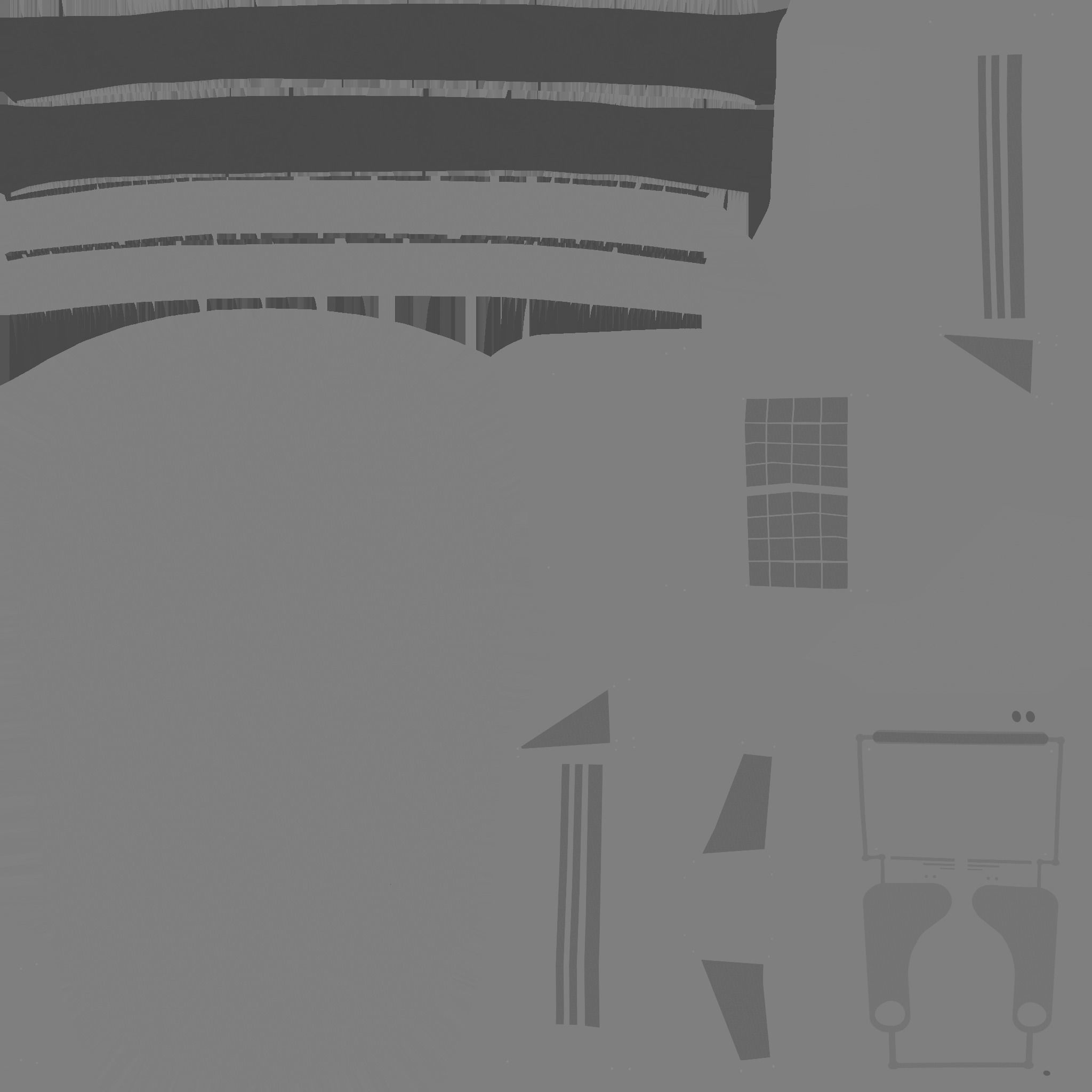 SciFi Backpack E01 Dark Metal - Fashion Character Design Low-poly 3D model_22