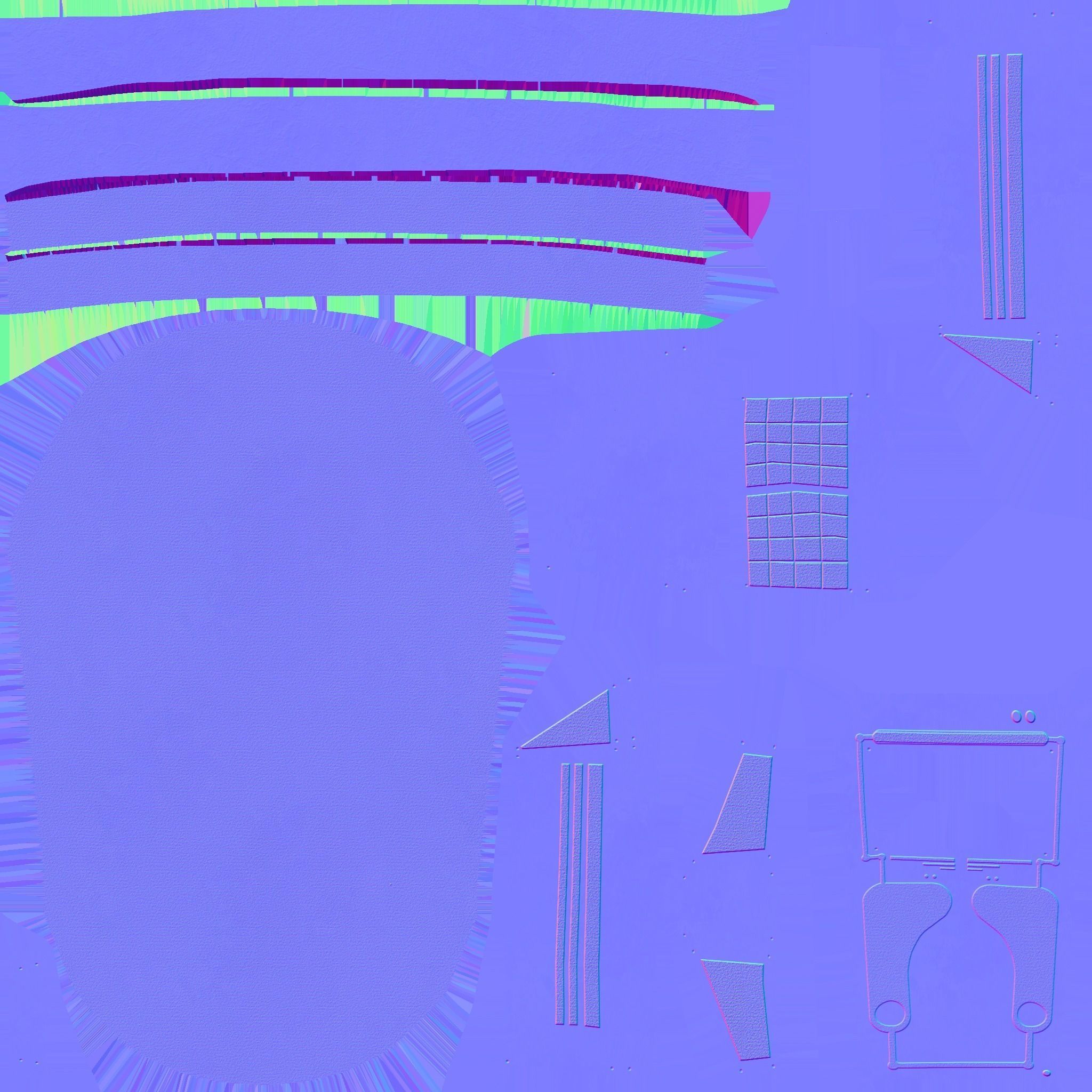 SciFi Backpack E01 Dark Metal - Fashion Character Design Low-poly 3D model_24