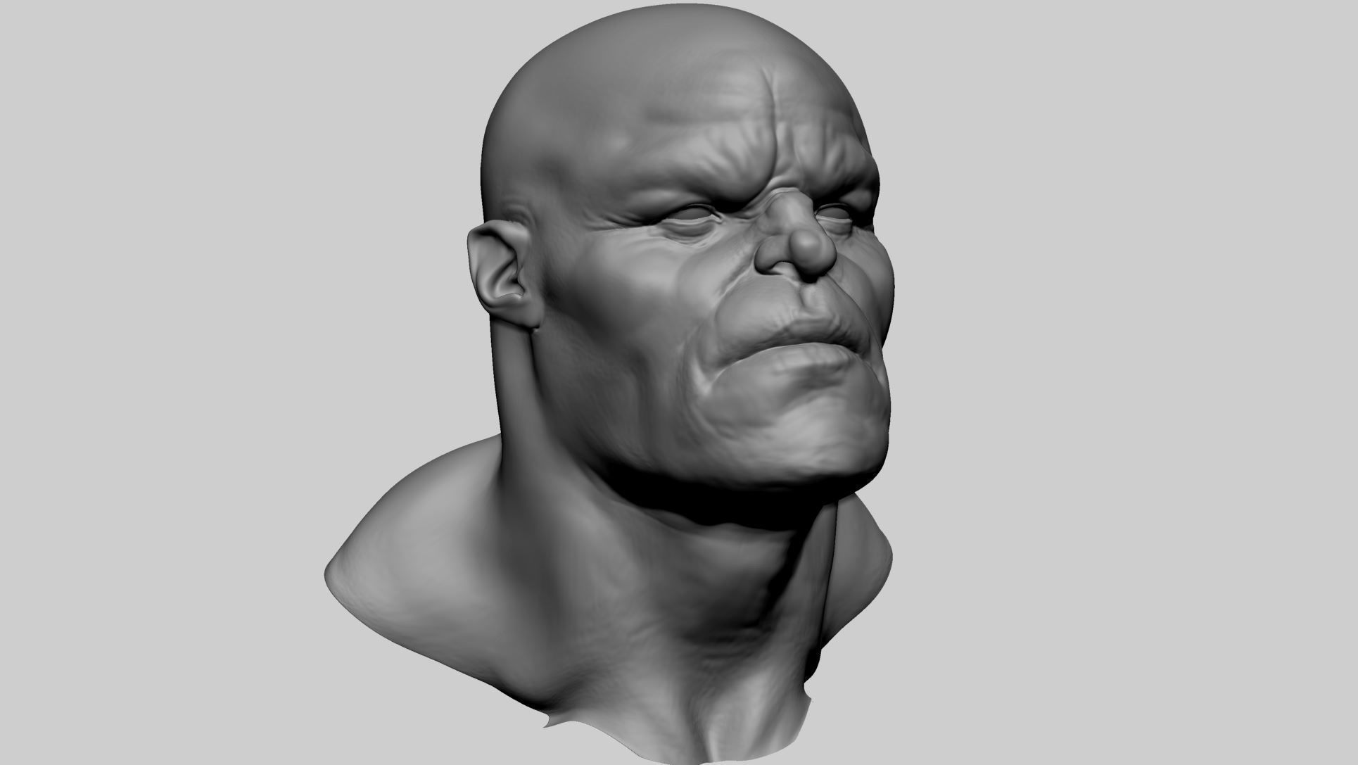 Stylized Male Head B 3D model_9