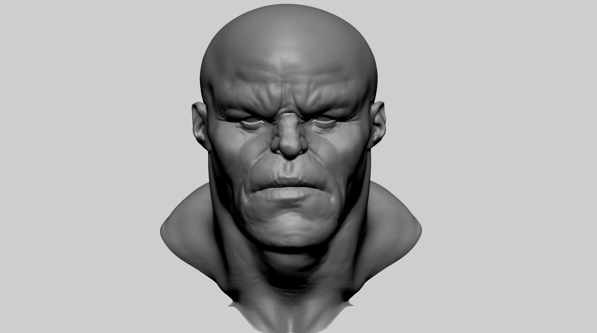 Stylized Male Head B 3D model_8