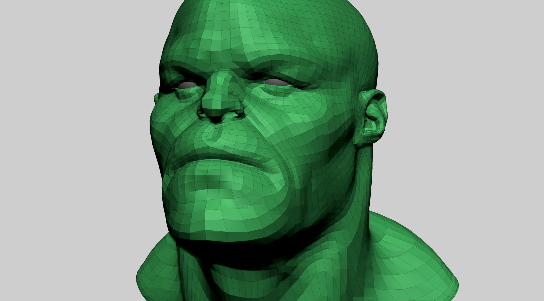 Stylized Male Head B 3D model_11