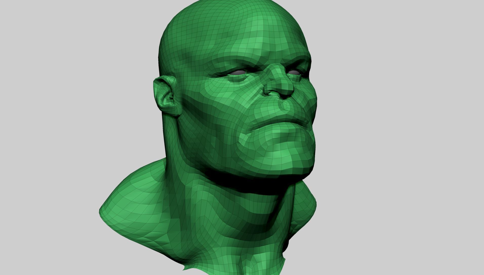 Stylized Male Head B 3D model_10