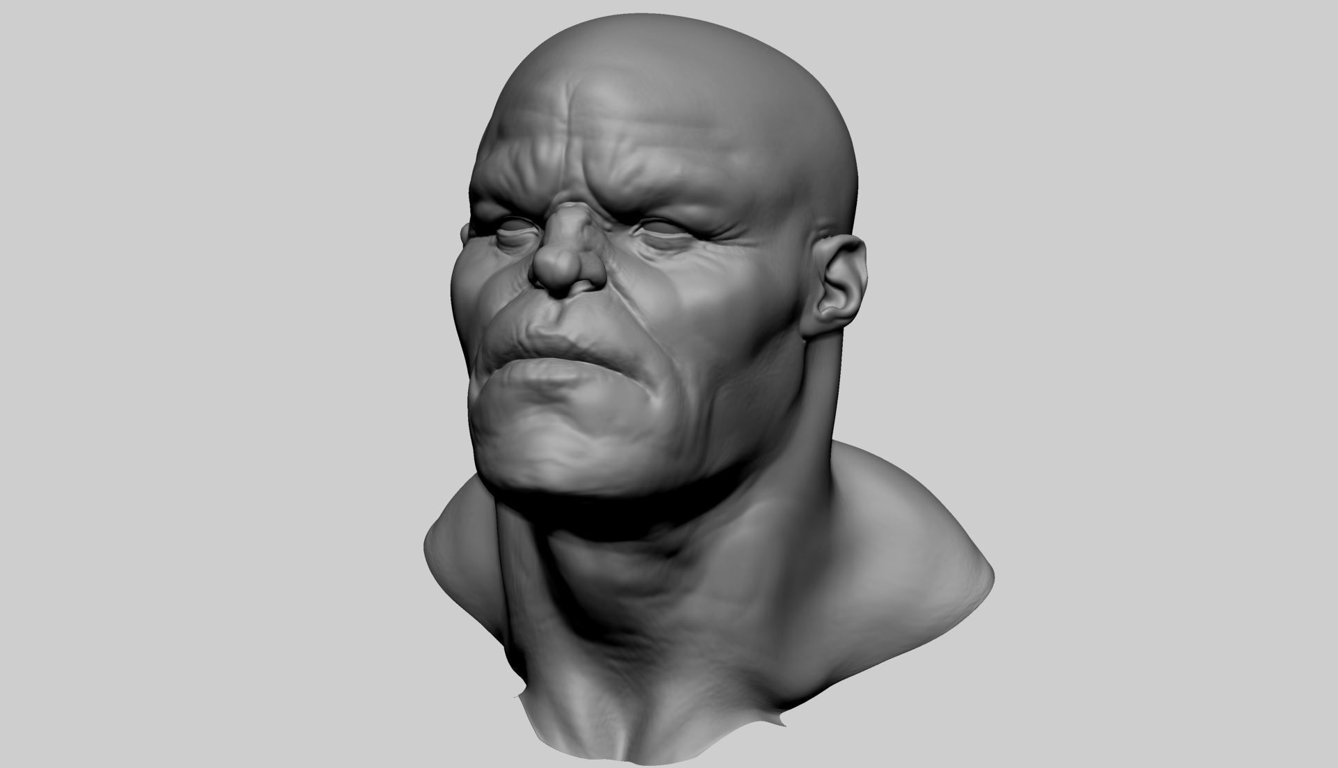 Stylized Male Head B 3D model_6