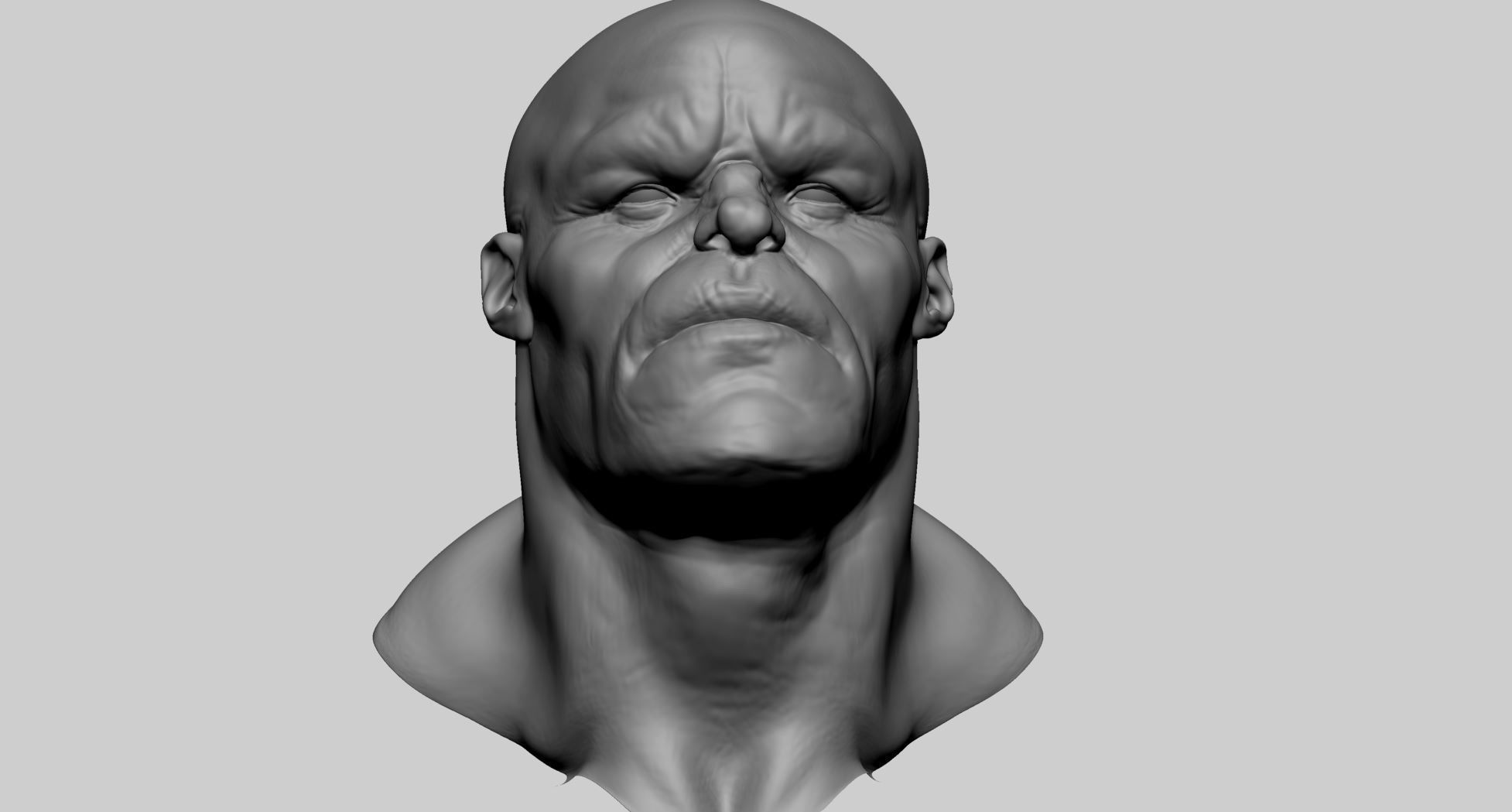 Stylized Male Head B 3D model_7