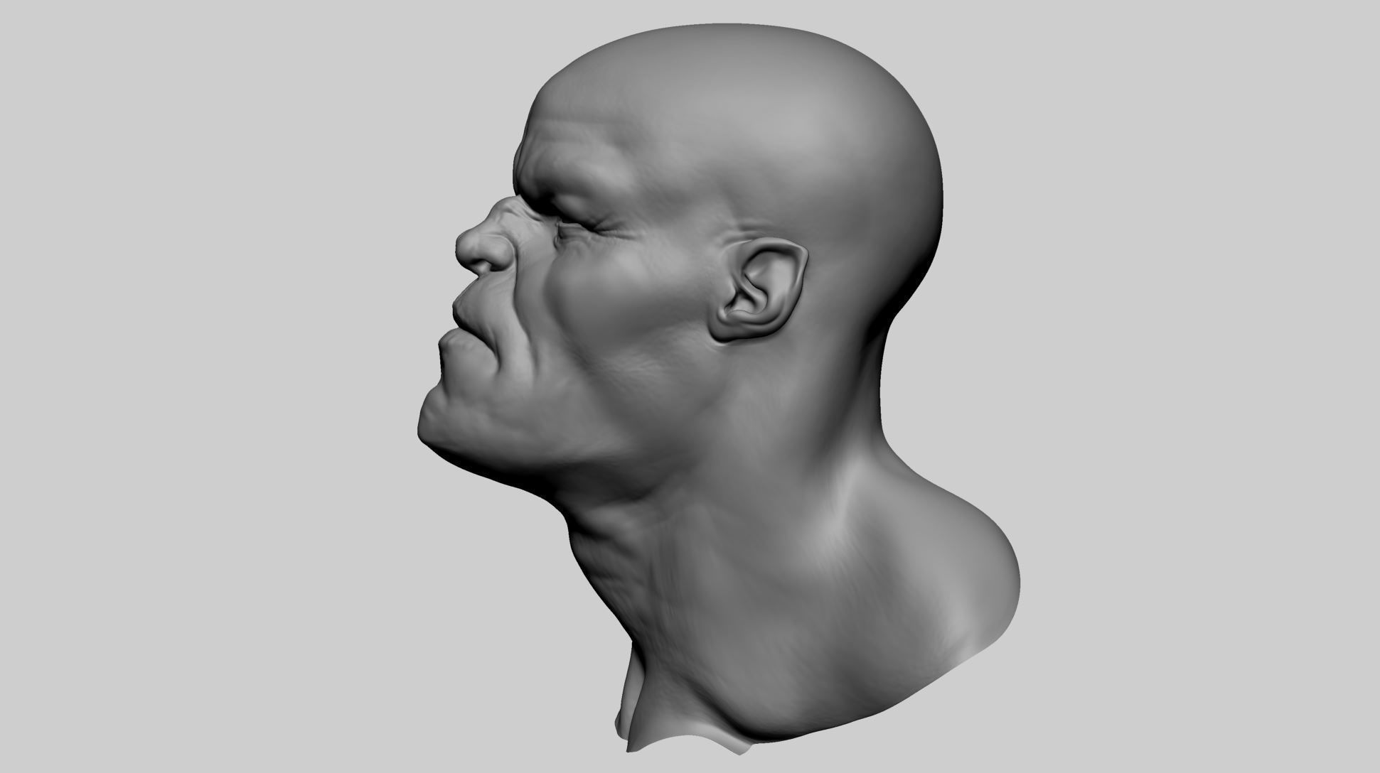 Stylized Male Head B 3D model_5