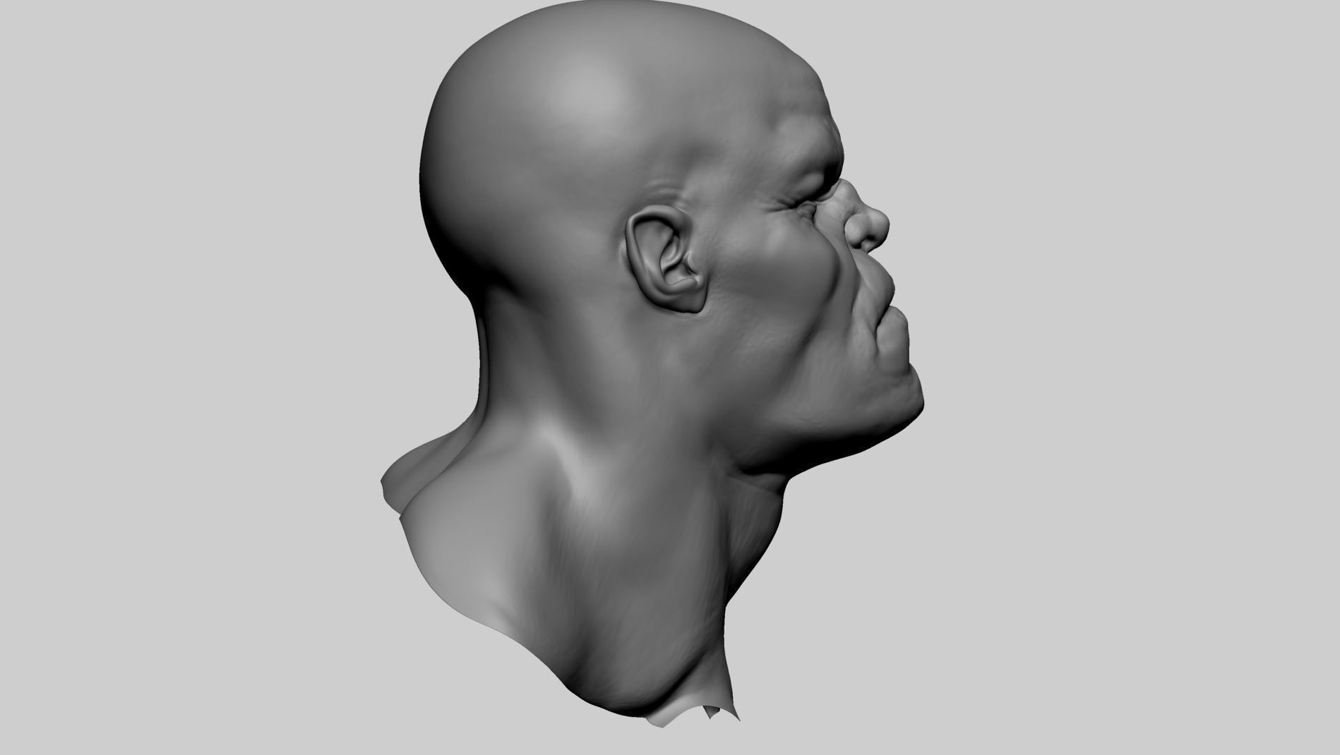 Stylized Male Head B 3D model_1